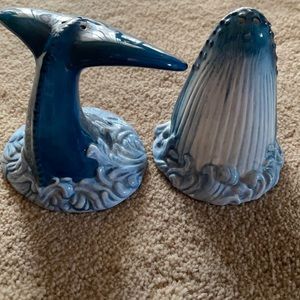 WYLAND Vintage Whale  salt and pepper shakers